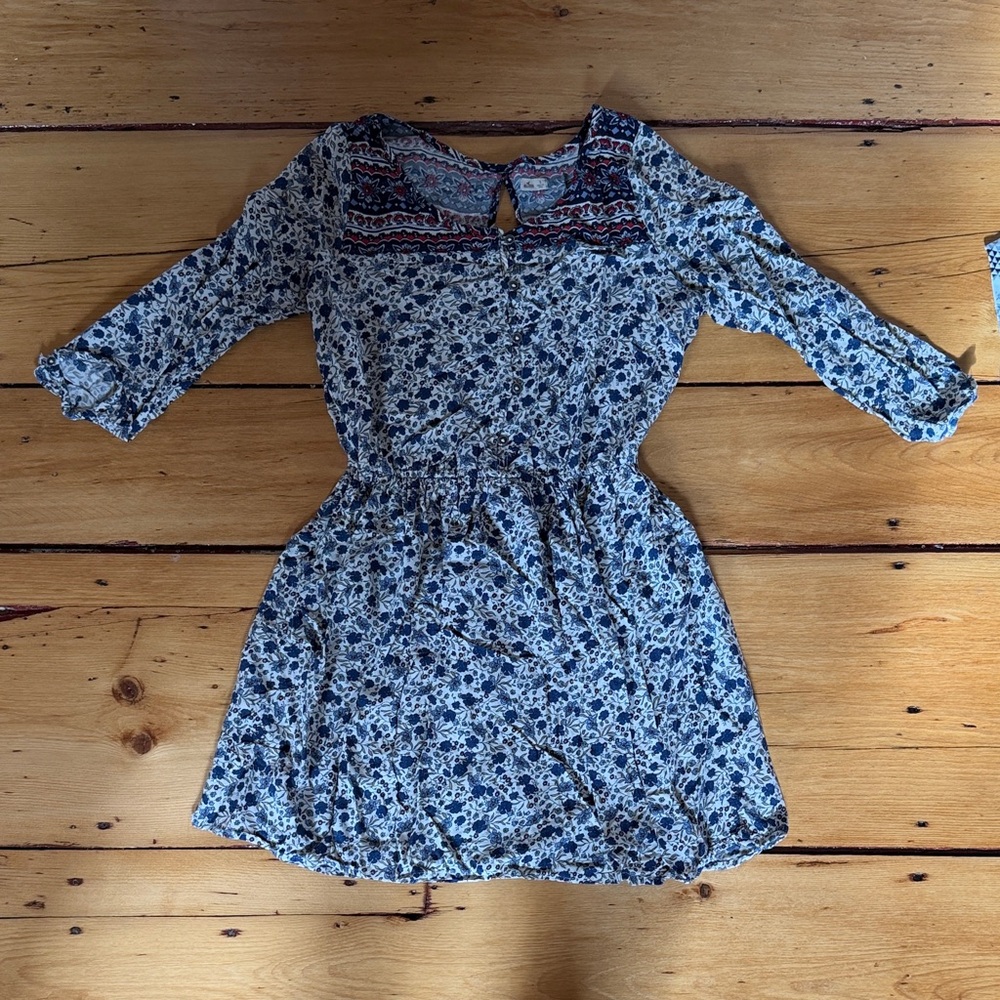 Hollister Blue Floral Dress